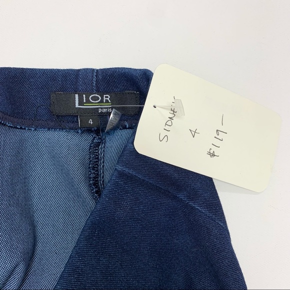 NWT Lior Paris Sidney Capri Pant Size 4 Dark Denim - Picture 6 of 11